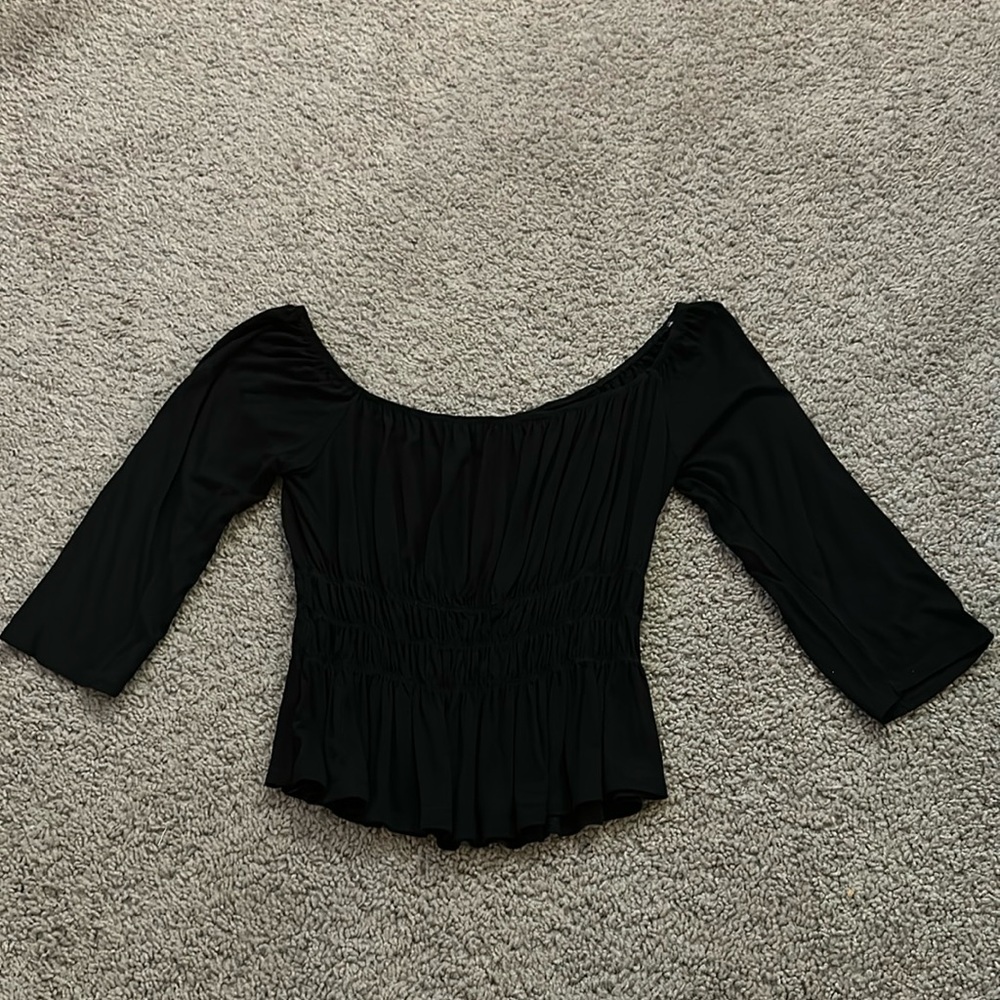 Off the shoulder black top